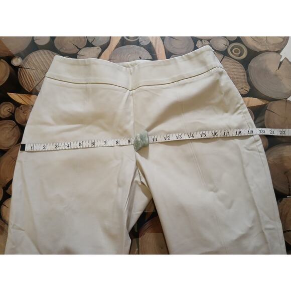 Lands' End Midrise Skinny Leg Pants Zipper Ankle Beige Khaki Petite 10P - Picture 7 of 11